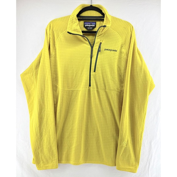 Patagonia Other - Patagonia R1 Pullover Mens Large Yellow Polartec Power Dry Grid Fleece 40109